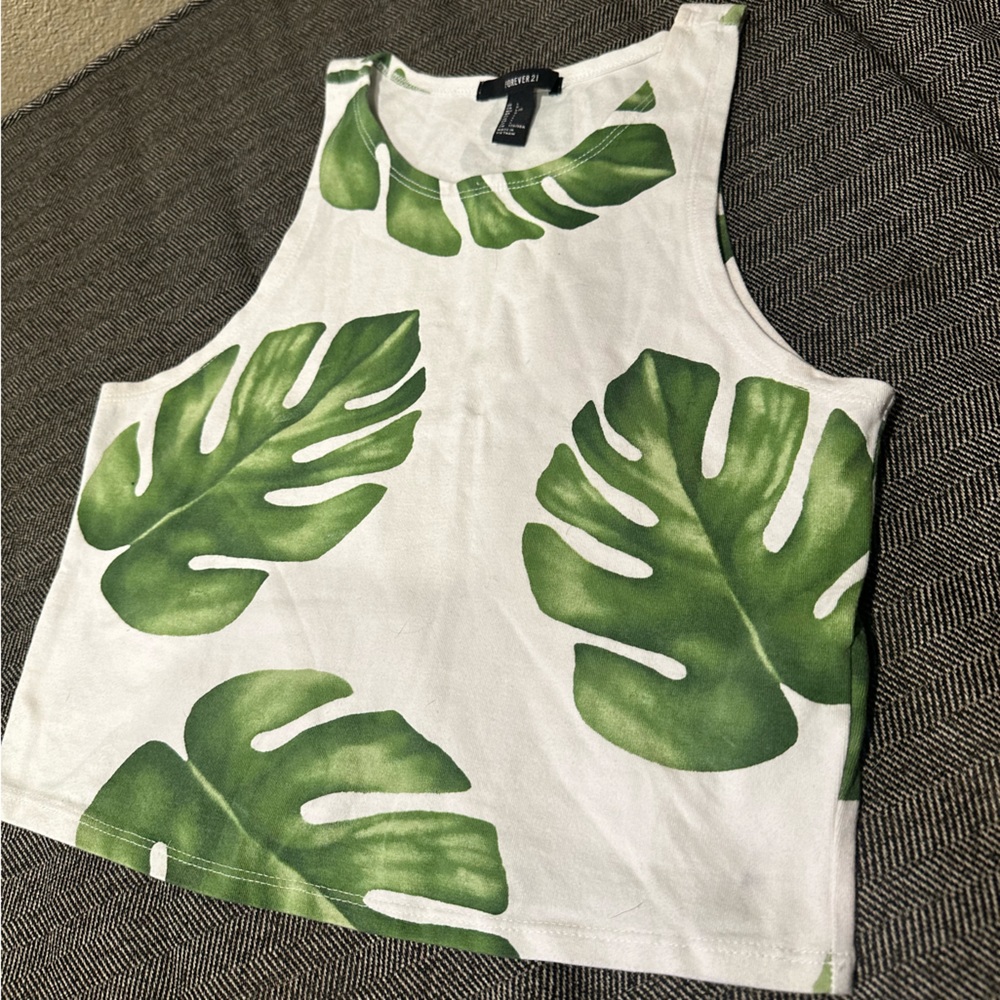 Forever 21 Monstera print tank